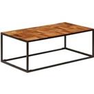 Coffee Table 110x60x40 cm Solid Acacia Wood and Steel