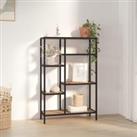 Book Shelf 80x30x120 cm Steel and Engineered Wood