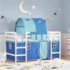 Kids' Loft Bed with Tunnel Blue 90x200cm Solid Wood Pine