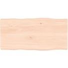 Table Top 80x40x(2-4) cm Untreated Solid Wood Live Edge