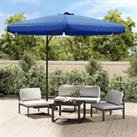 Outdoor Parasol with Steel Pole 300 cm Azure Blue