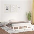 Bed Frame White 120x200 cm Solid Wood