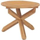 Garden Dining Table 90x75 cm Solid Teak Wood