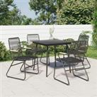 Garden Chairs 4 pcs Black 58x59x85.5 cm PVC Rattan