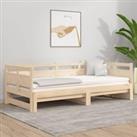 Pull-out Day Bed Solid Wood Pine 2x(80x200) cm