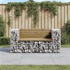 Garden Bench Gabion Design 143x71x65.5 cm Impregnated Wood Pine