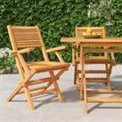 Folding Garden Chairs 2 pcs 55x62x90 cm Solid Wood Teak