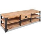 TV Stand Solid Acacia Wood 140x40x45 cm