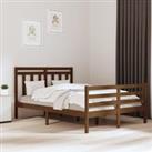 Bed Frame Honey Brown Solid Wood 120x190 cm Small Double