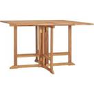 Folding Garden Dining Table 120x120x75 cm Solid Teak Wood