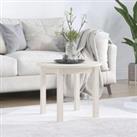 Coffee Table White 55x45 cm Solid Wood Pine