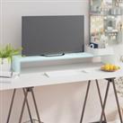 TV Stand/Monitor Riser Glass Green 100x30x13 cm