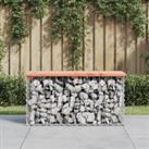 Garden Bench Gabion Design 83x31.5x42 cm Solid Wood Douglas