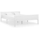 Bed Frame Solid Pinewood White 140x200 cm