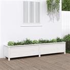 Garden Raised Bed White 199.5x40x39 cm Solid Wood Pine