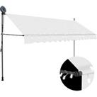 Manual Retractable Awning with LED 350 cm Cream
