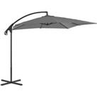 Cantilever Umbrella with Steel Pole 250x250 cm Anthracite