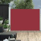 Patio Retractable Side Awning 100x500 cm Red