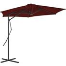 Outdoor Parasol with Steel Pole Bordeaux Red 300x230 cm