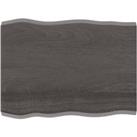 Table Top Dark Grey 80x60x(2-4) cm Treated Solid Wood Live Edge