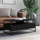 Coffee Table Black 100x51x45 cm Engineered Wood