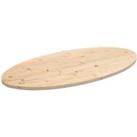 Table Top 100x50x2.5 cm Solid Wood Pine Oval