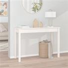 Console Table White 110x40x75 cm Solid Wood Pine