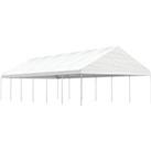 Gazebo with Roof White 13.38x5.88x3.75 m Polyethylene