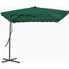 Outdoor Parasol with Steel Pole 250x250 cm Green