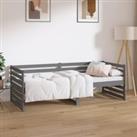 Day Bed Grey 80x200 cm Solid Wood Pine