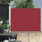 Patio Retractable Side Awning 140x500 cm Red