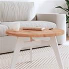Table Top 60x2.5 cm Round Solid Wood Beech
