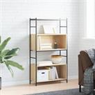 Bookshelf Sonoma Oak 80x30x145.5 cm Engineered Wood and Iron