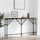 Console Table Smoked Oak 140x23x75 cm Engineered Wood