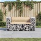Garden Bench Gabion Design 143x71x65.5 cm Solid Wood Pine