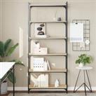 Bookcase 6-Tier Sonoma Oak 80x30x188 cm Engineered Wood