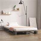 Pallet Bed Grey 100x200 cm Solid Wood Pine