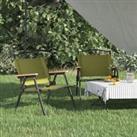 Camping Chairs 2 pcs Green 54x43x59cm Oxford Fabric