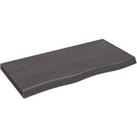 Wall Shelf Dark Grey 100x50x(2-6) cm Treated Solid Wood Oak