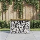 Garden Bench Gabion Design 63x31.5x42 cm Impregnated Wood Pine