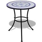 Bistro Table Blue and White 60 cm Mosaic