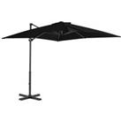 Cantilever Umbrella with Aluminium Pole Black 250x250 cm