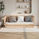 Day Bed 100x200 cm Solid Wood Pine