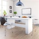 Dining Table White 180x90x76 cm Engineered Wood