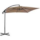 Cantilever Umbrella with Steel Pole 250x250 cm Taupe