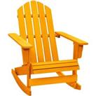 Garden Adirondack Rocking Chair Solid Fir Wood Orange