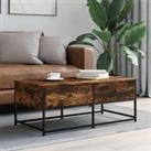 Coffee Table Smoked Oak 100x51x40 cm Engineered Wood