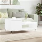Coffee Table High Gloss White 100x50x45 cm Engineered Wood