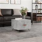 Coffee Table Concrete Grey 50x50x40 cm Engineered Wood