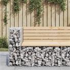 Garden Bench Gabion Design 92x71x65.5 cm Solid Wood Pine